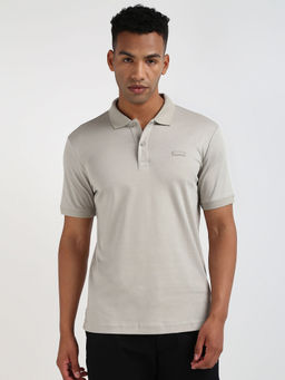 Calvin Klein - Men Beige Color Polo T-Shirt