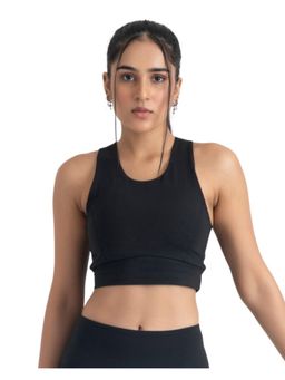 Hunnit - Zen 2 in 1 Round Neck Tank Top - Black