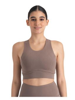 Hunnit - Zen 2 in 1 Round Neck Tank Top - Brown