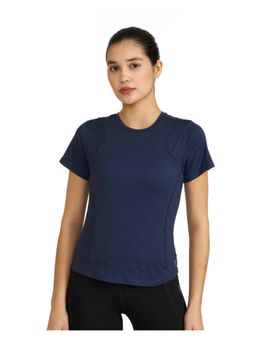 Hunnit - Zen Round Neck Training T-Shirt for Women - Blue