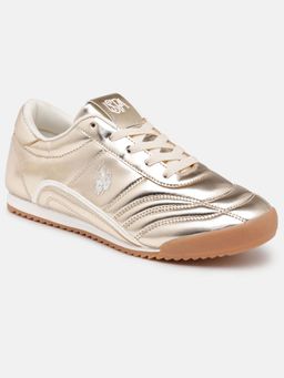 U.S. POLO ASSN. - Women Gold Ellery Lace Ups Sneakers