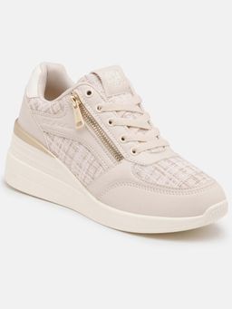 U.S. POLO ASSN. - Women Liora Beige Round Toe Sneakers