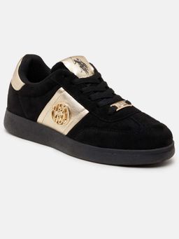 U.S. POLO ASSN. - Women Black Mirae Round Toe Lace Ups Sneakers