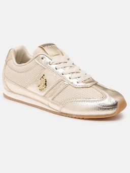 U.S. POLO ASSN. - Women Reverie Gold Round Toe Casual Sneakers
