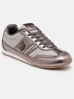 U.S. POLO ASSN. - Women Reverie Grey Round Toe Casual Sneakers
