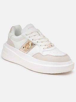 U.S. POLO ASSN. - Women Winslet Beige Lace Ups Sneakers