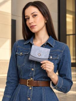 Caprese - Women Blue Printed Synthetic Leather Wallet