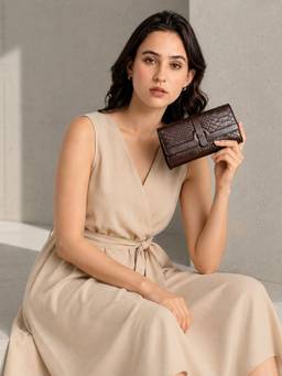 Caprese - Women Brown Textured Synthetic Leather Wallet