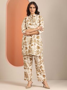 Libas - Women Brown Printed Co-Ord (Set of 2)