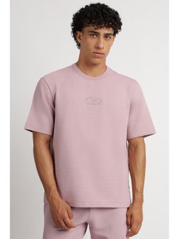 Reebok - Men Textured T-shirt - Pink