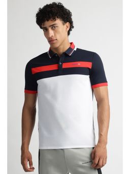 Reebok - Men Colorblock Polo T-shirt - Navy Blue