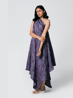 The Burnt Toast - Purple One Shoulder Dress