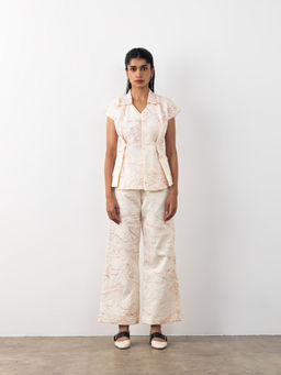 The Burnt Toast - Women White Pink Crush Top with Pant