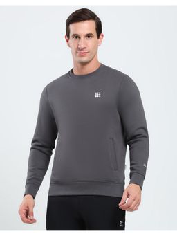 Rock.it - Men's Grey Round Neck Full Sleeve Sweatshirt