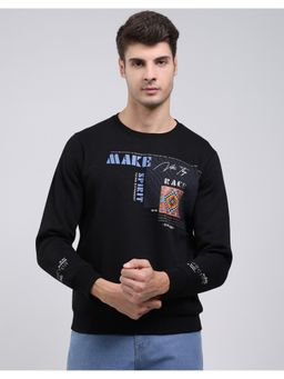 Monte Carlo - Black Round Neck Full Sleeve Sweatshirt