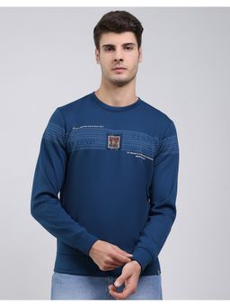 Monte Carlo - Blue Round Neck Full Sleeve Sweatshirt