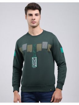 Monte Carlo - Green Round Neck Full Sleeve Sweatshirt