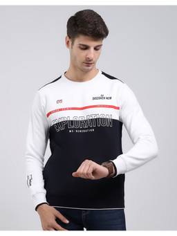 Monte Carlo - Navy Blue Round Neck Full Sleeve Sweatshirt