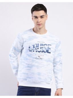 Monte Carlo - White Round Neck Full Sleeve Sweatshirt