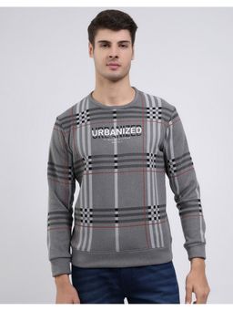 Monte Carlo - Grey Round Neck Full Sleeve Sweatshirt