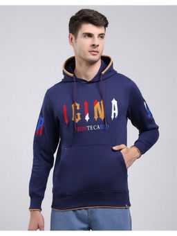 Monte Carlo - Blue Hooded Neck Full Sleeve Hoodie