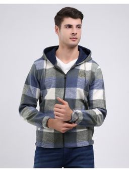 Monte Carlo - Blue Hooded Neck Full Sleeve Hoodie