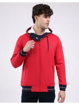 Monte Carlo - Red Hooded Neck Full Sleeve Hoodie