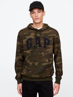 GAP - Men's Olive Camouflage Hooded Neck Hoodie