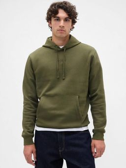 GAP - Men's Olive Relaxed Fit Hooded Neck Hoodie