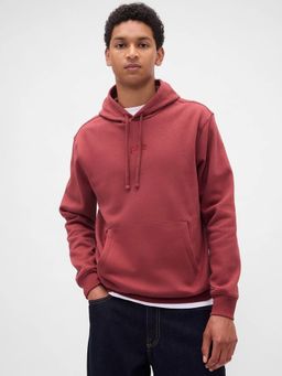 GAP - Men's Red Relaxed Fit Hooded Neck Hoodie