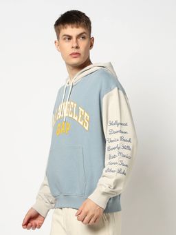 GAP - Men's Blue Typography Oversized Fit Drop-Shoulder Hoodie