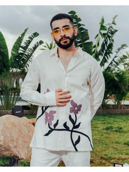 RE-FYND - Dusky Petals Men's White Shirt