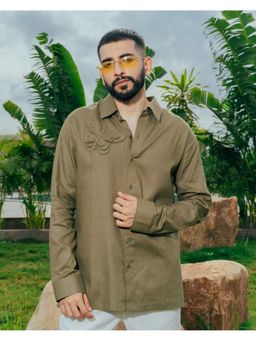 RE-FYND - Olive Wings Shirt For Men