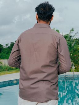 RE-FYND - Linen Stallion Threads Men's Brown Shirt