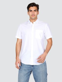 Lee - Men Solid White Regular Fit Shirt