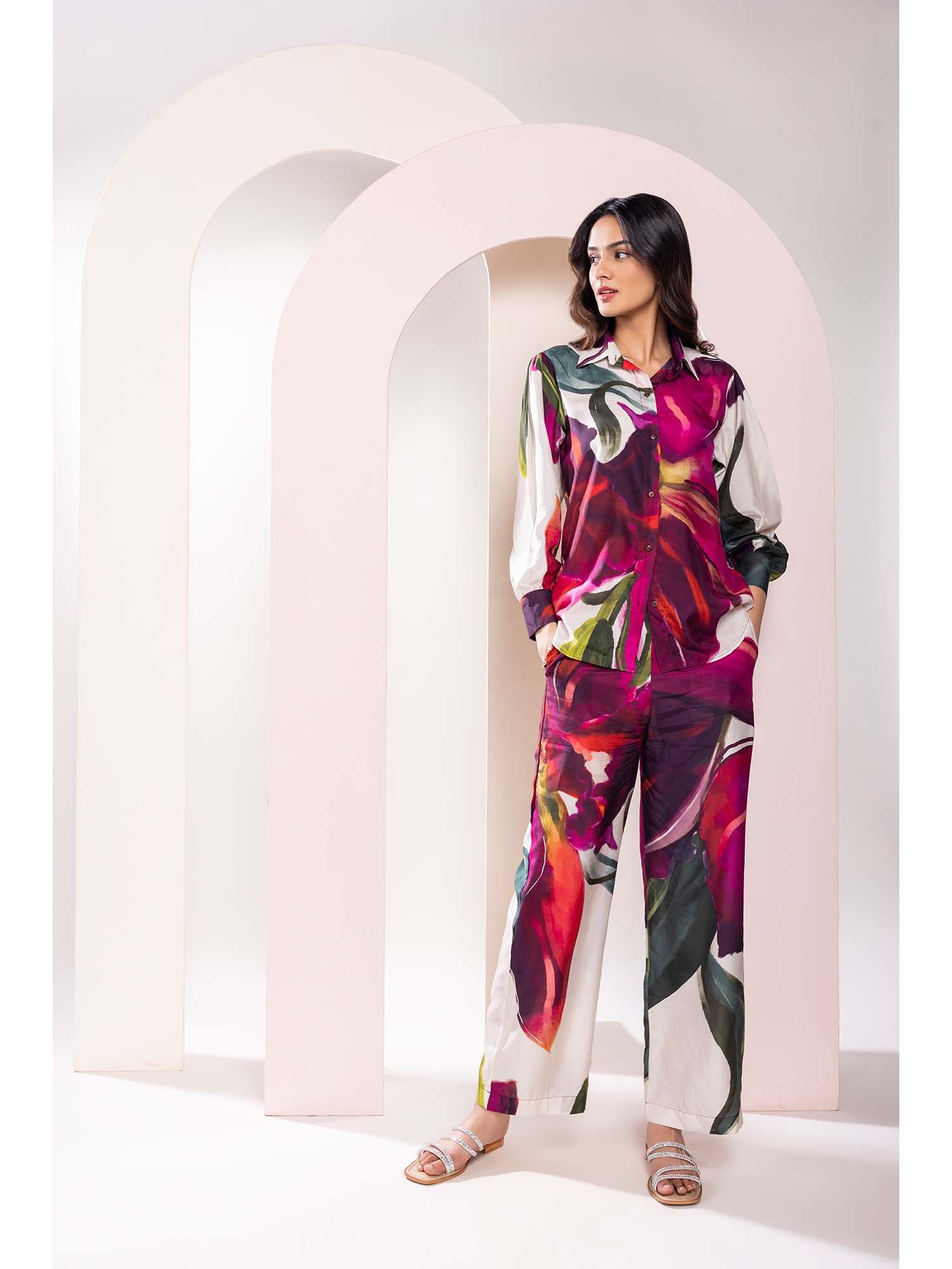 poppi Whimsy Printed Multi-Color Co-Ord (Set of 2)-picture-1