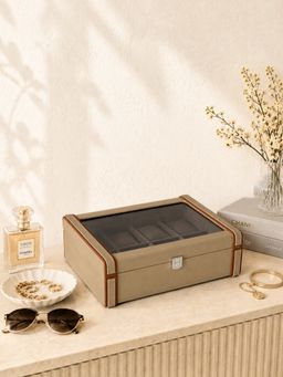 Mason Home - Naples Taupe Watch Box - 8 Slots