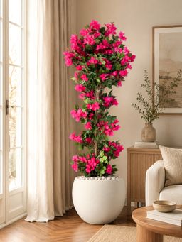 Mason Home - Pink Artificial Veil Bougainvillea Plant With Pot (6 Feet)