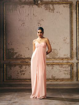 Masumi Mewawalla - Peach Roached Gown