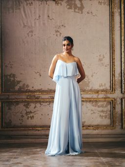 Masumi Mewawalla - Powder Blue Layered Gown