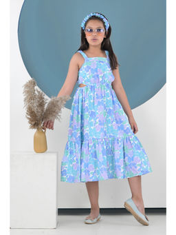 Foreverkidz - Aqua Floral Midi Dress