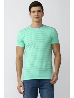 Peter England - Men Green Crew Neck T-Shirt