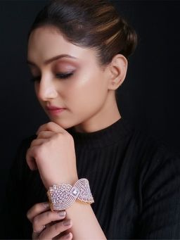AG'S - Vidyadevi American Diamond Gold Plated Bracelet
