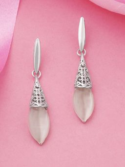 Estele - Rhodium Plated Alluring Drop Earrings for Women