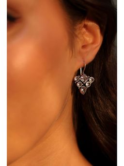 Biba - Women White Brass Drop Earrings