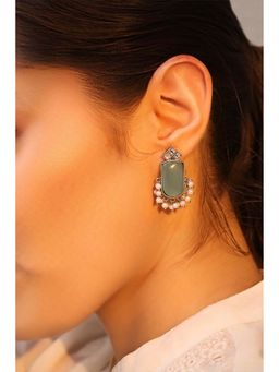Biba - Women Mint Green Alloy Drop Earrings