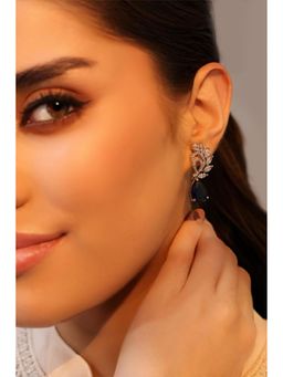 Biba - Women Navy Blue Alloy Drop Earrings