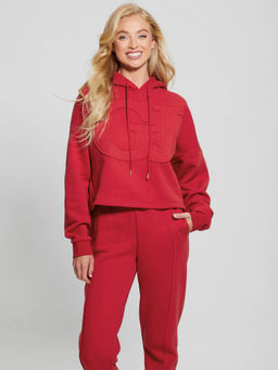 Guess - GJ Crop Hooded Red Sweatshirt
