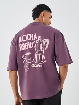 Styli - Men Boxy Fit Crew Neck Graphic T-Shirt