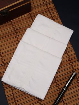 Alvaro Castagnino - Men White Pure Cotton Handkerchiefs (Pack of 3)